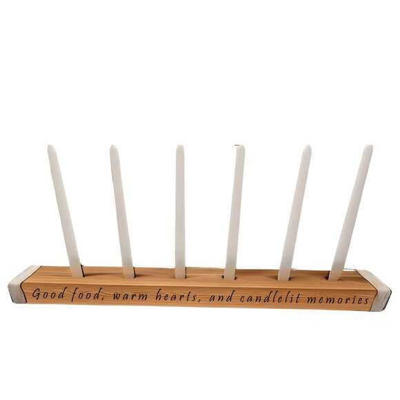 Wooden Candelabra Centerpiece With Various Inspirational Messages - Picture 3 of 11